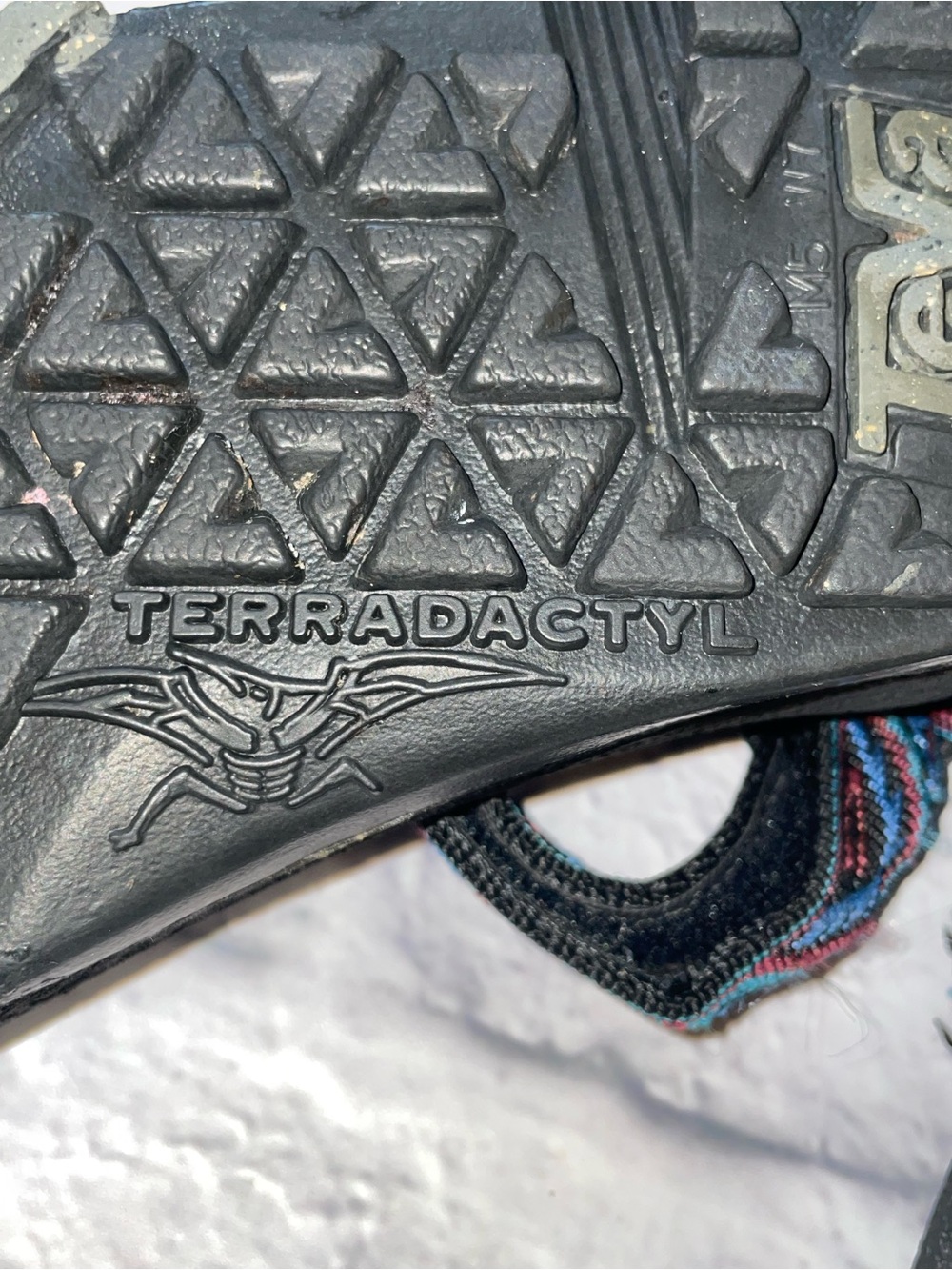 Teva Terradactyl Black and Blue Patterned Adventure Sandals Size 7 - Picture 9 of 10